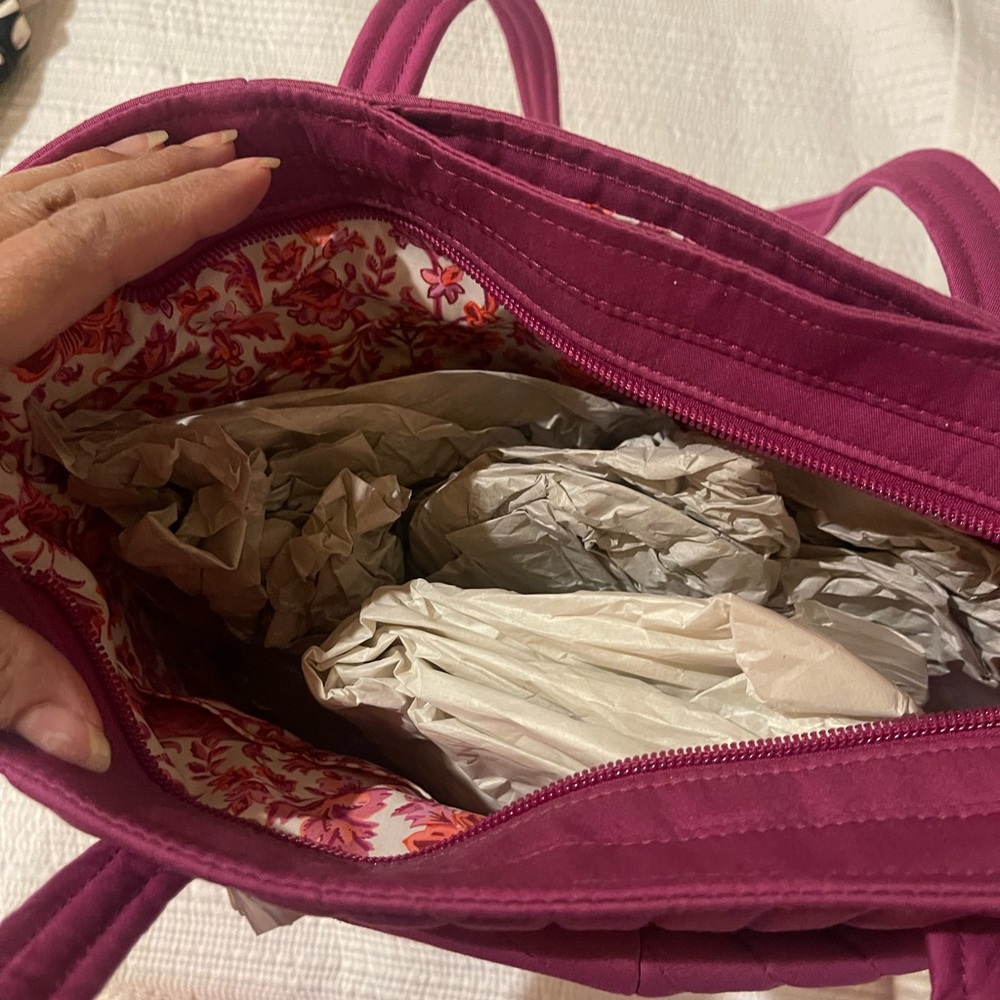 Vera Bradley Pink Quilted Tote Bag - Picture 4 of 7